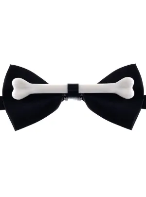 Day of the Dead Bone Bow Tie Costume Accessory