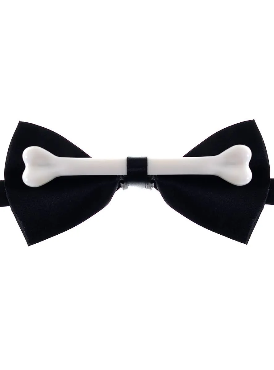 Day of the Dead Bone Bow Tie Costume Accessory