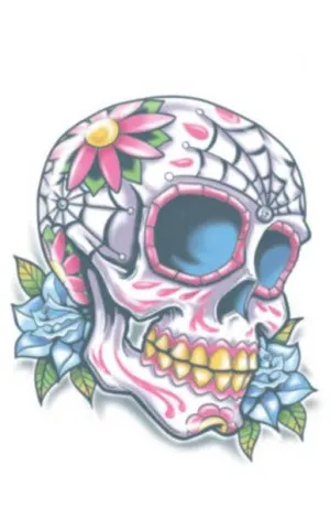 Day Of The Dead Calaveras Temporary Tattoo