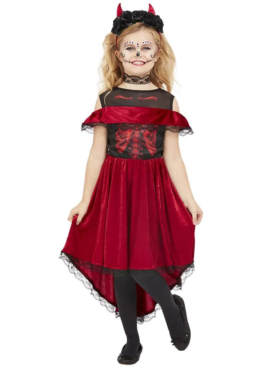 Day of the Dead Devil Girls Halloween Costume