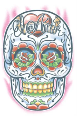 Day Of The Dead El Amor Temporary Tattoo