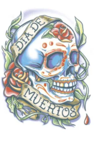 Day Of The Dead La Rosa Temporary Tattoo