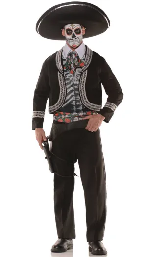 Day of the Dead Mens Mariachi Skeleton Costume