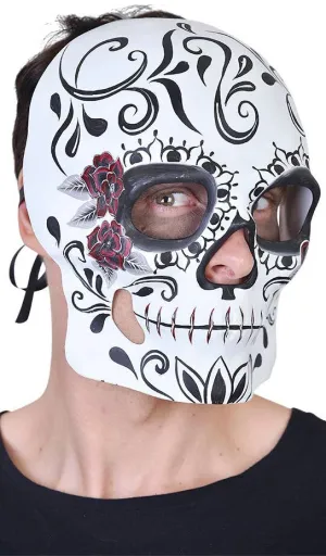 Day of the Dead Mens Sugar Skull Masquerade Mask