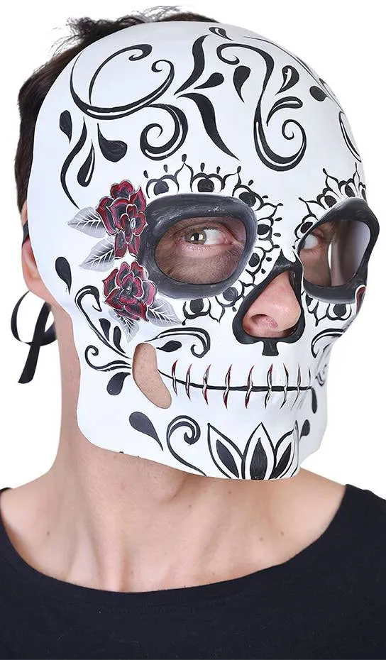 Day of the Dead Mens Sugar Skull Masquerade Mask