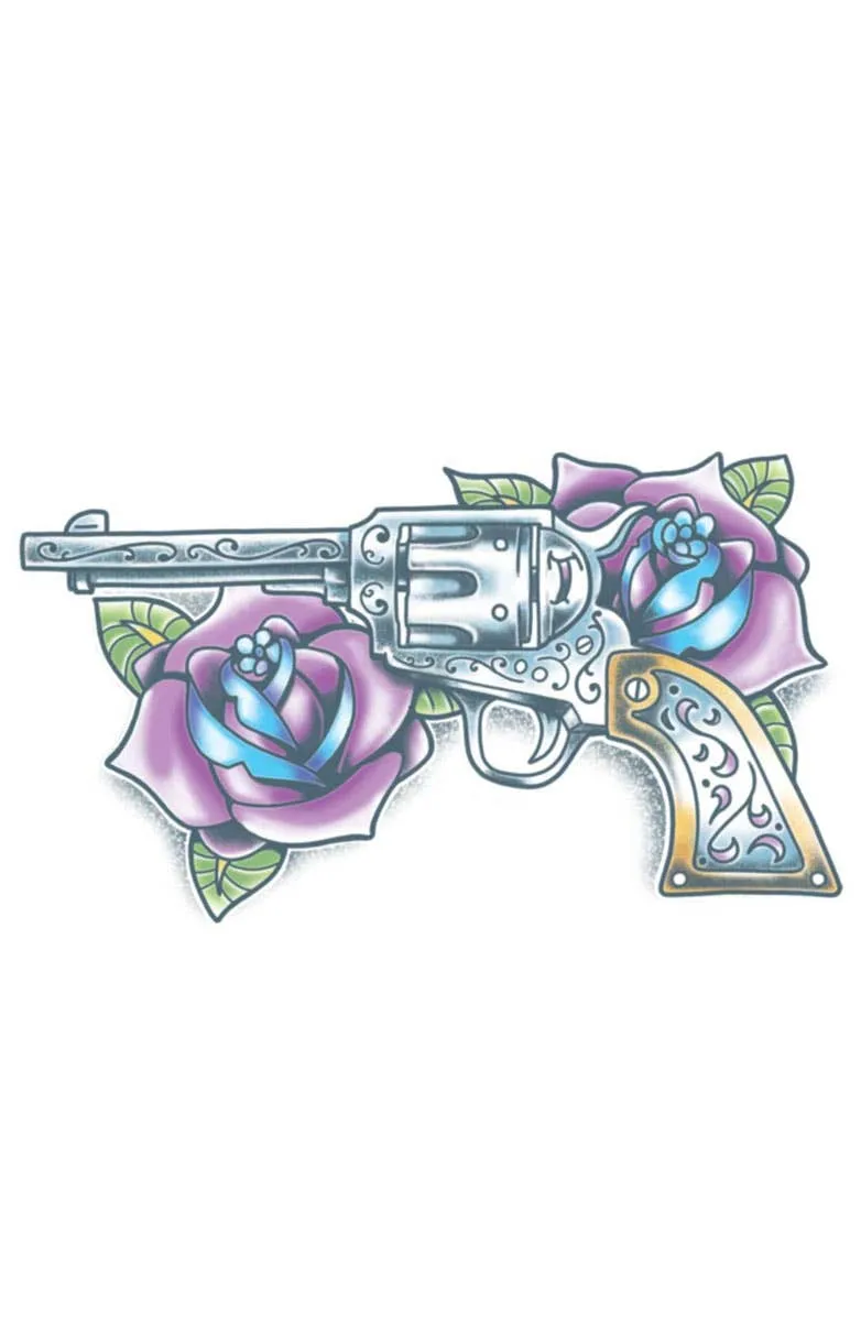 Day Of The Dead Pistola Temporary Tattoo
