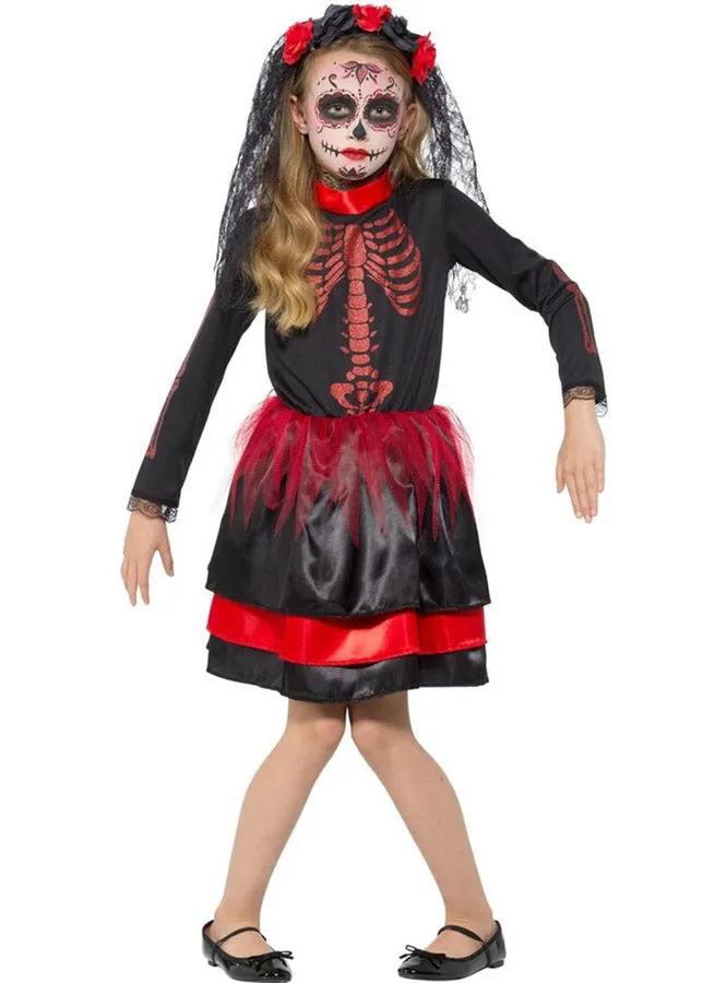 Day Of The Dead Skeleton Girls Halloween Costume