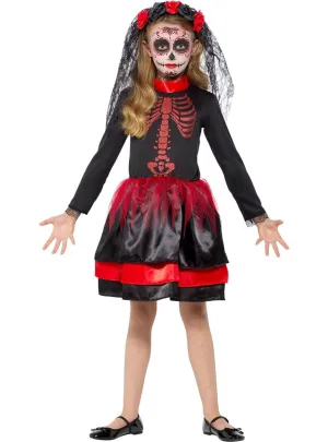 Day Of The Dead Skeleton Girls Halloween Costume