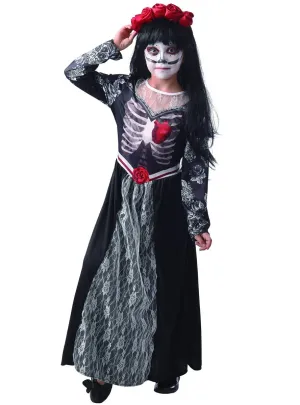 Day of the Dead Skeleton Girls Halloween Dress Up Costume