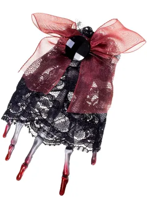 Day of the Dead Skeleton Hand Halloween Hair Clip