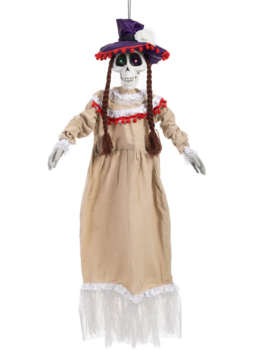 Day of the Dead Skeleton Light Up Hanging Halloween Decoration