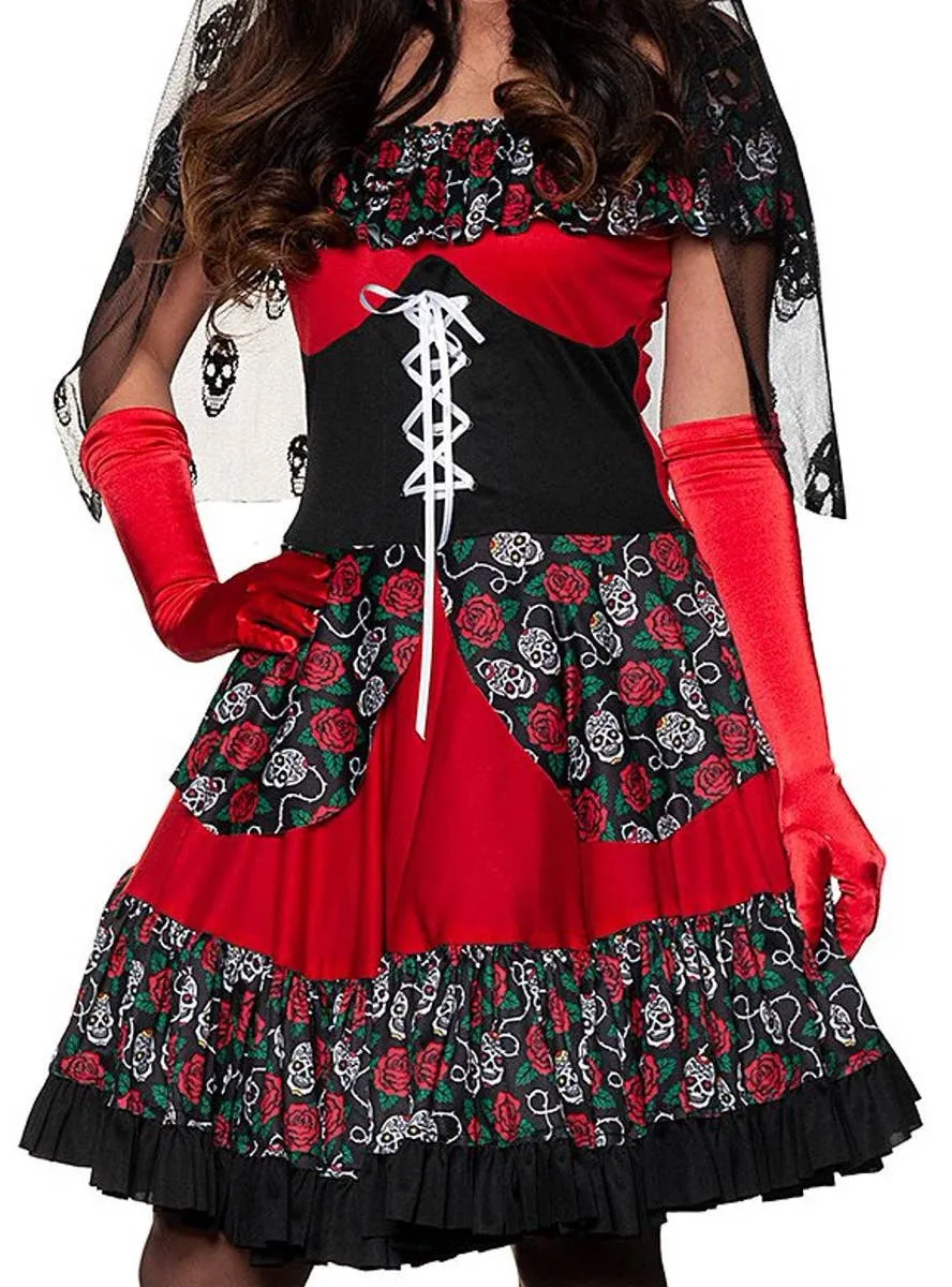 Day of the Dead Sugar Skull Princess Womens Costume