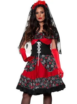 Day of the Dead Sugar Skull Princess Womens Costume