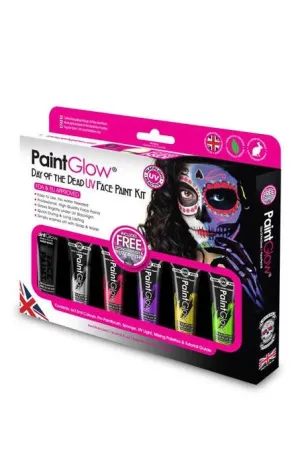 Day of the Dead UV Face and Body Makeup Kit