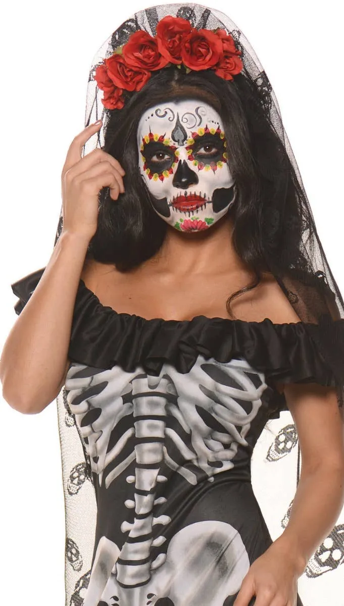 Day of the Dead Womens Mexican Fancy Dress Costume