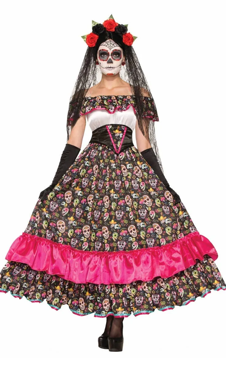 Day of the Dead Womens Mexican Lady Costume