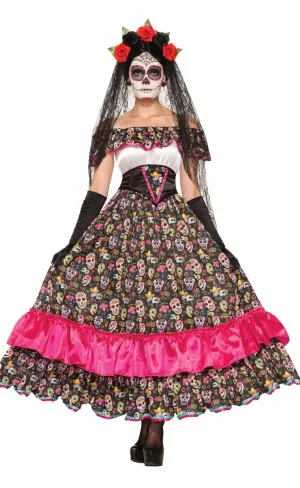 Day of the Dead Womens Mexican Lady Costume
