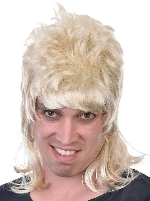 Dazza Mens Blonde Bogan Mullet Costume Wig