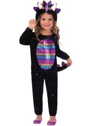Dazzling Rainbow Dinosaur Toddler Girls Costume