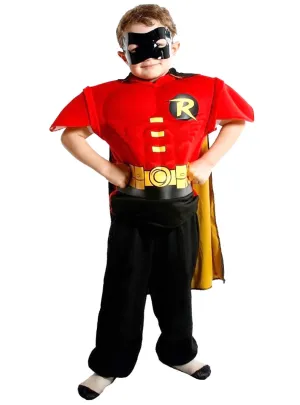 DC Comics Robin Boys Muscle Chest Top and Mask Set