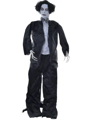 Dead Groom Animated Halloween Decoration on Stand
