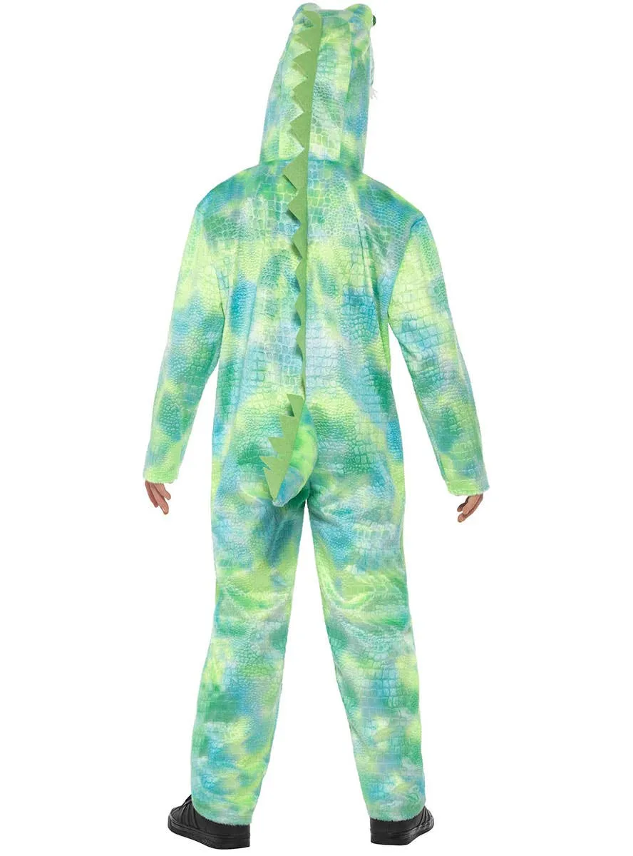 Deadly Green Dinosaur Boys Onesie Costume