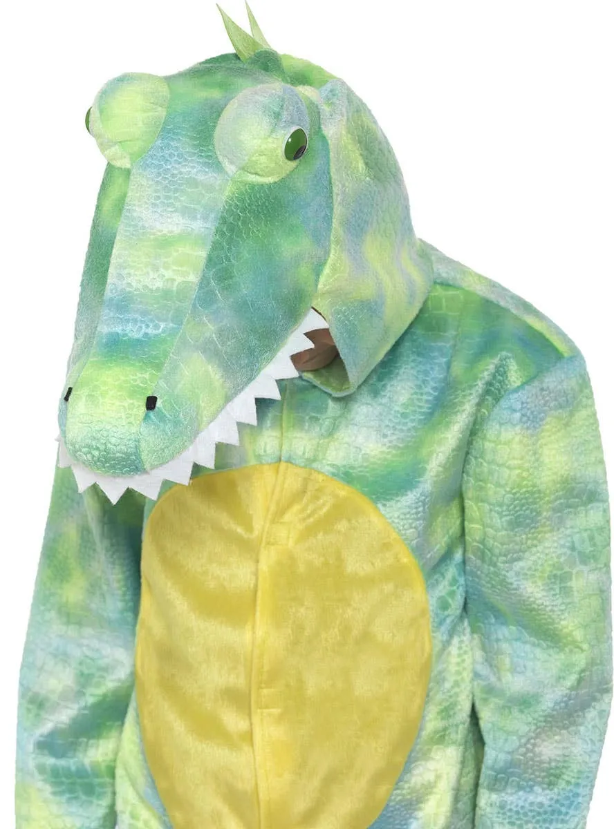Deadly Green Dinosaur Boys Onesie Costume