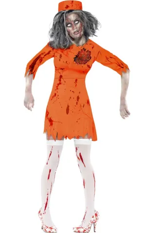 Death Row Diva Womens Halloween Zombie Costume