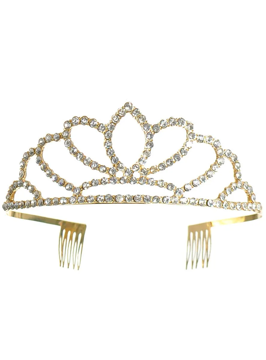 Decorative Gold and Silver Rhinestone Party Tiara