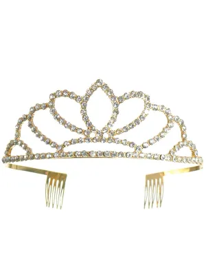 Decorative Gold and Silver Rhinestone Party Tiara