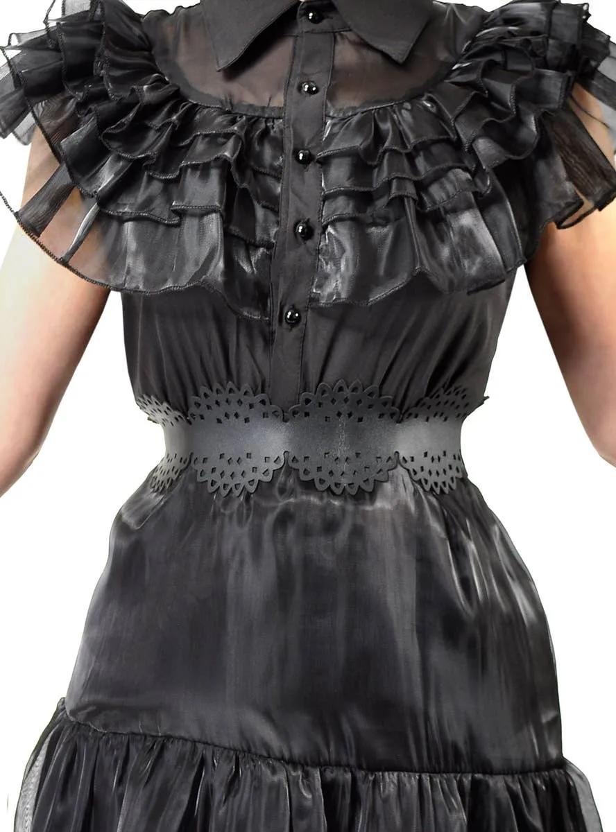 Decorative Womens Black Wednesday Addams Costume Belt