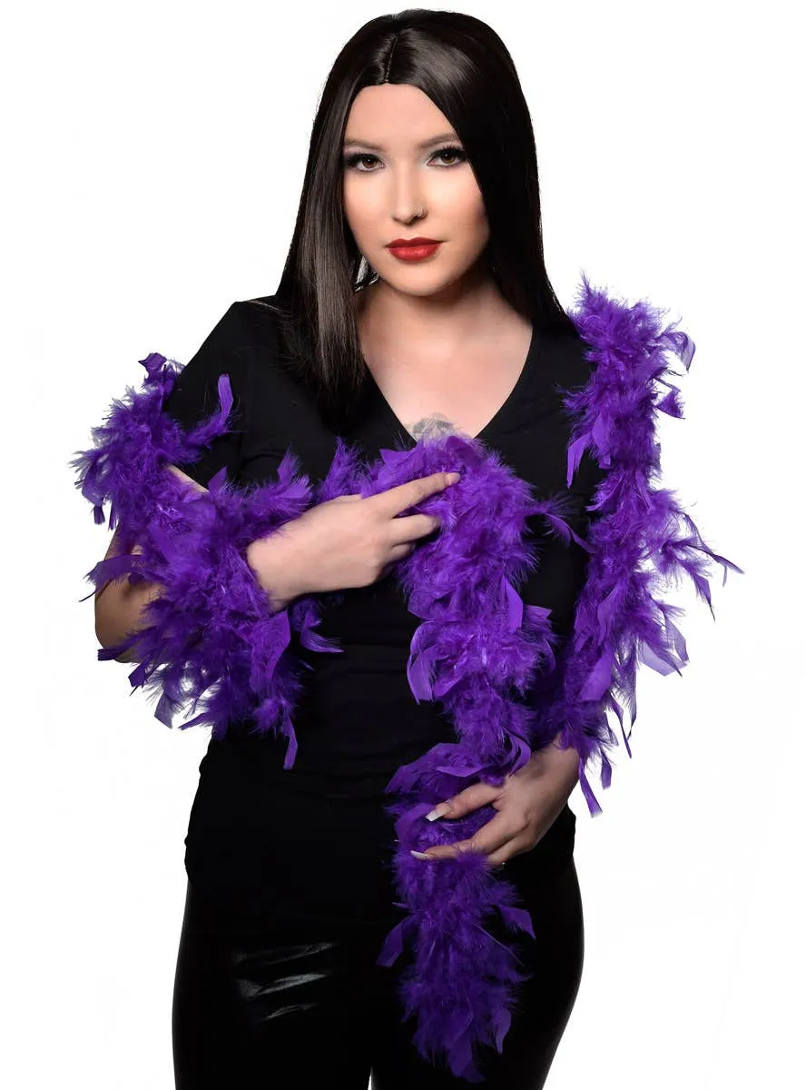 Deep Purple Fluffy 220cm Feather Boa Costume Accessory