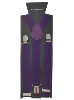 Deep Purple Stretch Elastic Costume Suspenders