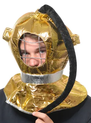 Deep Sea Diver Gold and Silver Helmet Hat