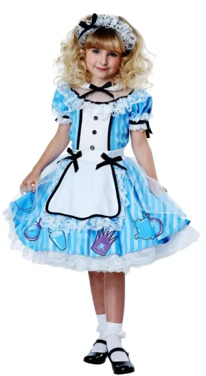 Deluxe Alice in Wonderland Girls Costume
