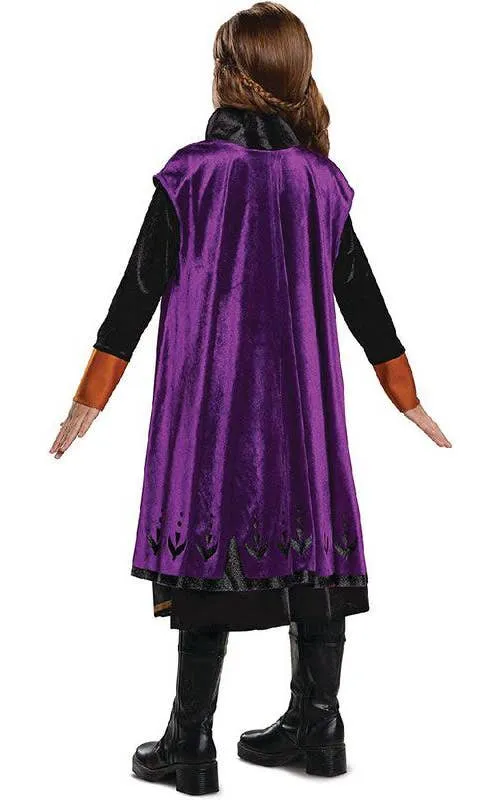 Deluxe Anna Girls Frozen 2 Fancy Dress Costume