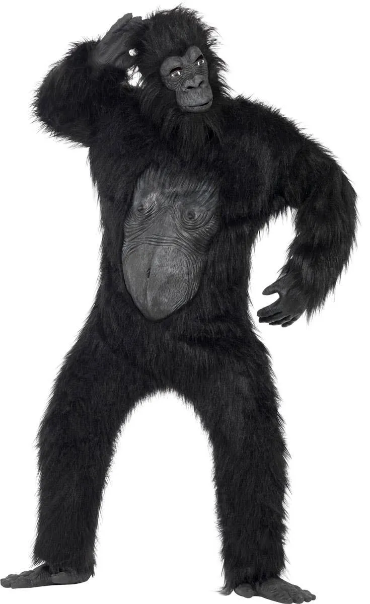 Deluxe Black Gorilla Mens Halloween Costume