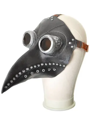 Deluxe Black Plague Doctor Costume Mask