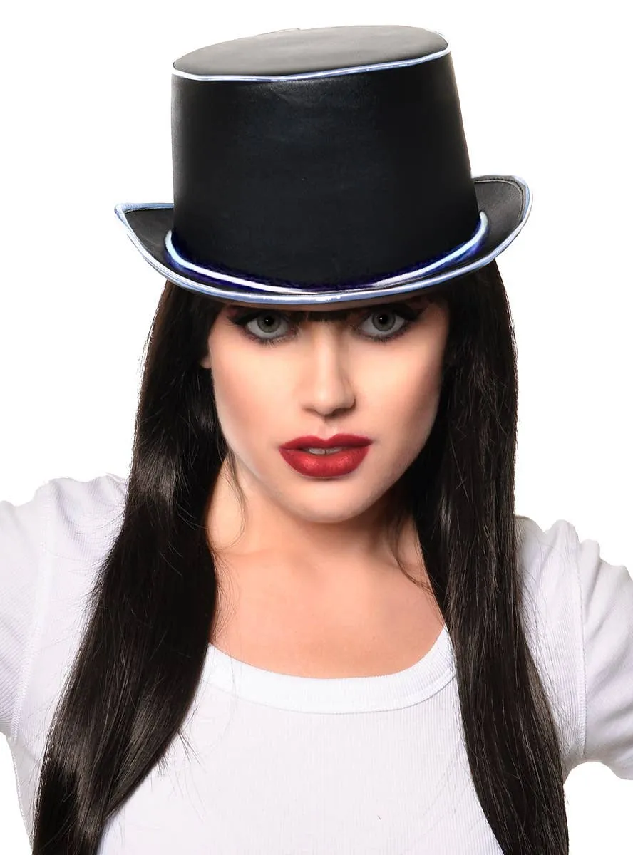 Deluxe Black Top Hat with Light Up Rim