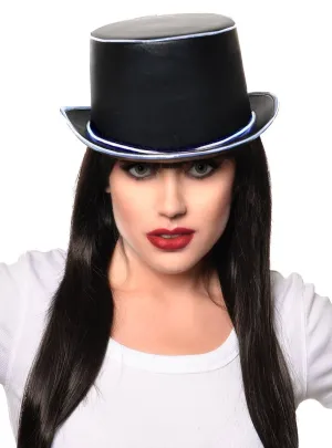 Deluxe Black Top Hat with Light Up Rim