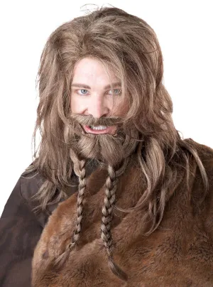Deluxe Blonde Viking Wig and Beard Mens Set