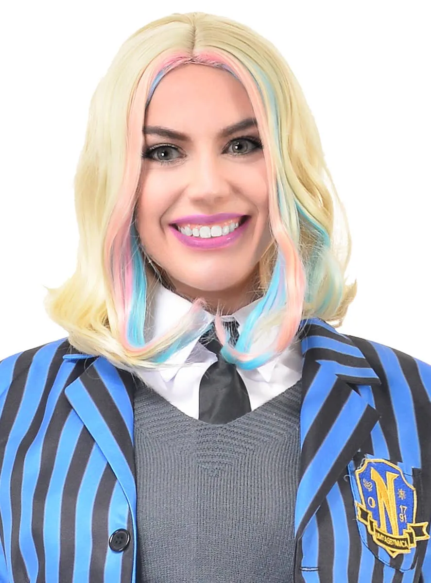 Deluxe Blonde Womens Wednesday Enid Character Costume Wig