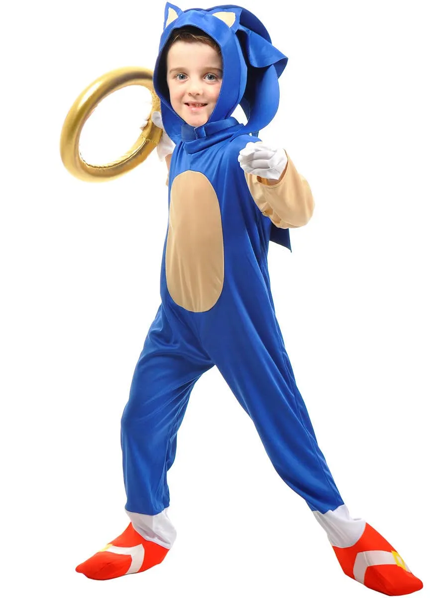 Deluxe Blue Hedgehog Boys Gaming Costume