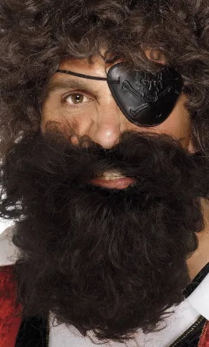 Deluxe Brown Curly Pirate Costume Beard