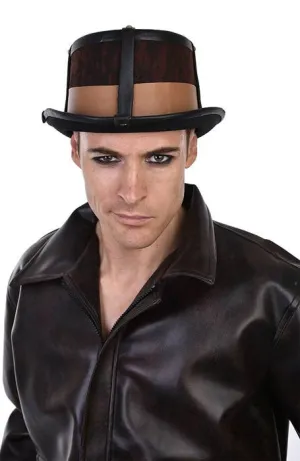 Deluxe Brown Steam Punk Top Hat