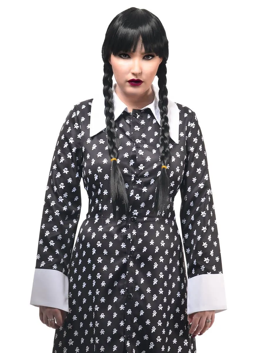 Deluxe Button Up Wednesday Addams Womens Halloween Costume