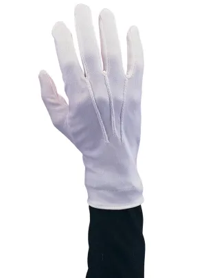 Deluxe Costume Gloves for Men in White