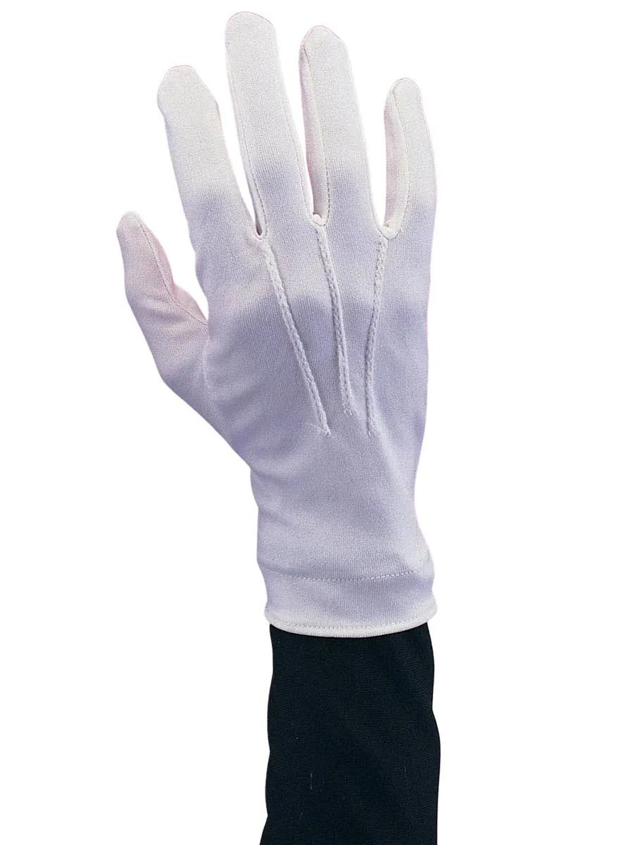 Deluxe Costume Gloves for Men in White