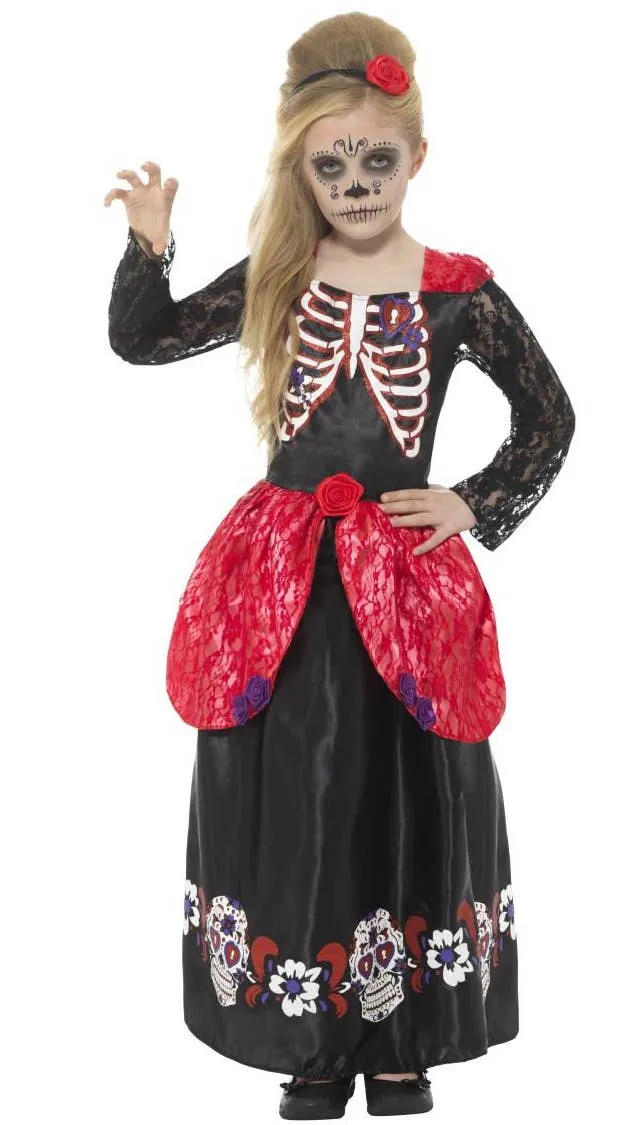 Deluxe Day of the Dead Sweetheart Girls Costume