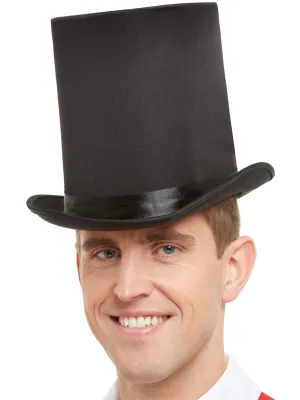 Deluxe Extra Tall Adults Black Top Hat